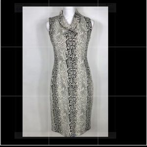 Calvin Klein Snakeskin Print Sleeveless Dress